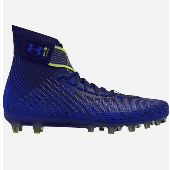 New Under Armour Men's UA Highlight MC Football Cleats blue neon green size 11 - Picture 1 of 9